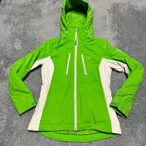 Helly Hansen Coat Womens Small Ski Jacket Lime Green RECCO Insulated Stretch